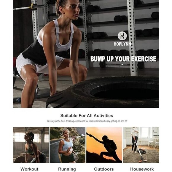 Womens Waist Trainer Corset Adjustable Straps Dual Compression Zipper Closure S - Picture 4 of 4